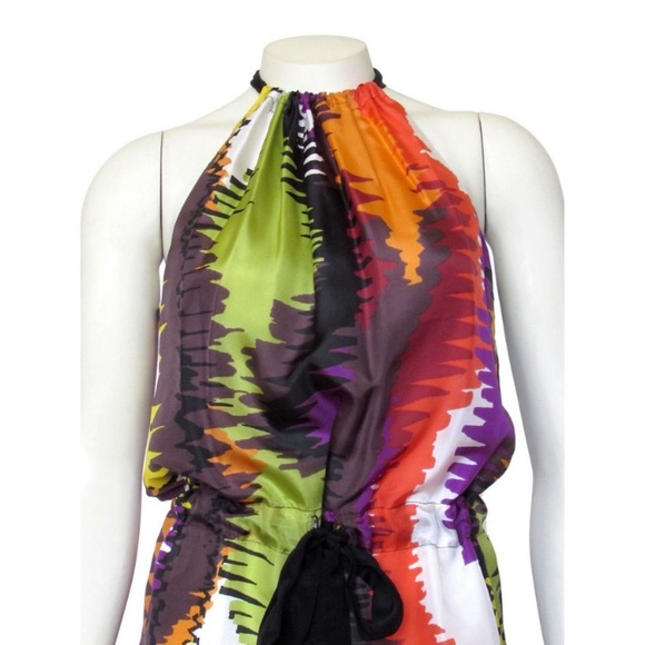 Trina Turk Wavelengths Print Silk Dress sz4 - Picture 3 of 6